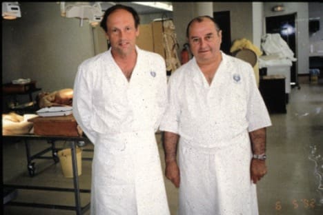 Joel Matta with Prof. Emile Letournel and the Fer a’ Moulin Paris anatomy institute in 1992.
