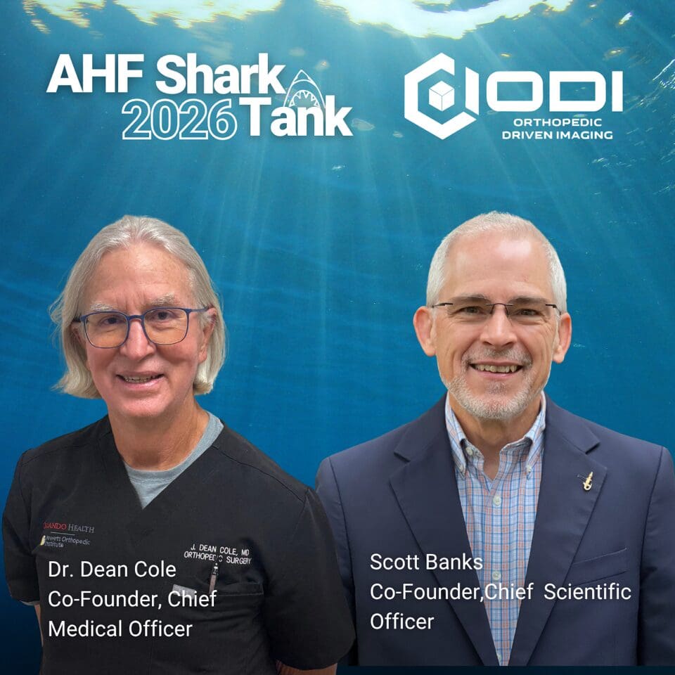Orthopedic Driven Imaging — SharkTank 2026 pitch poster